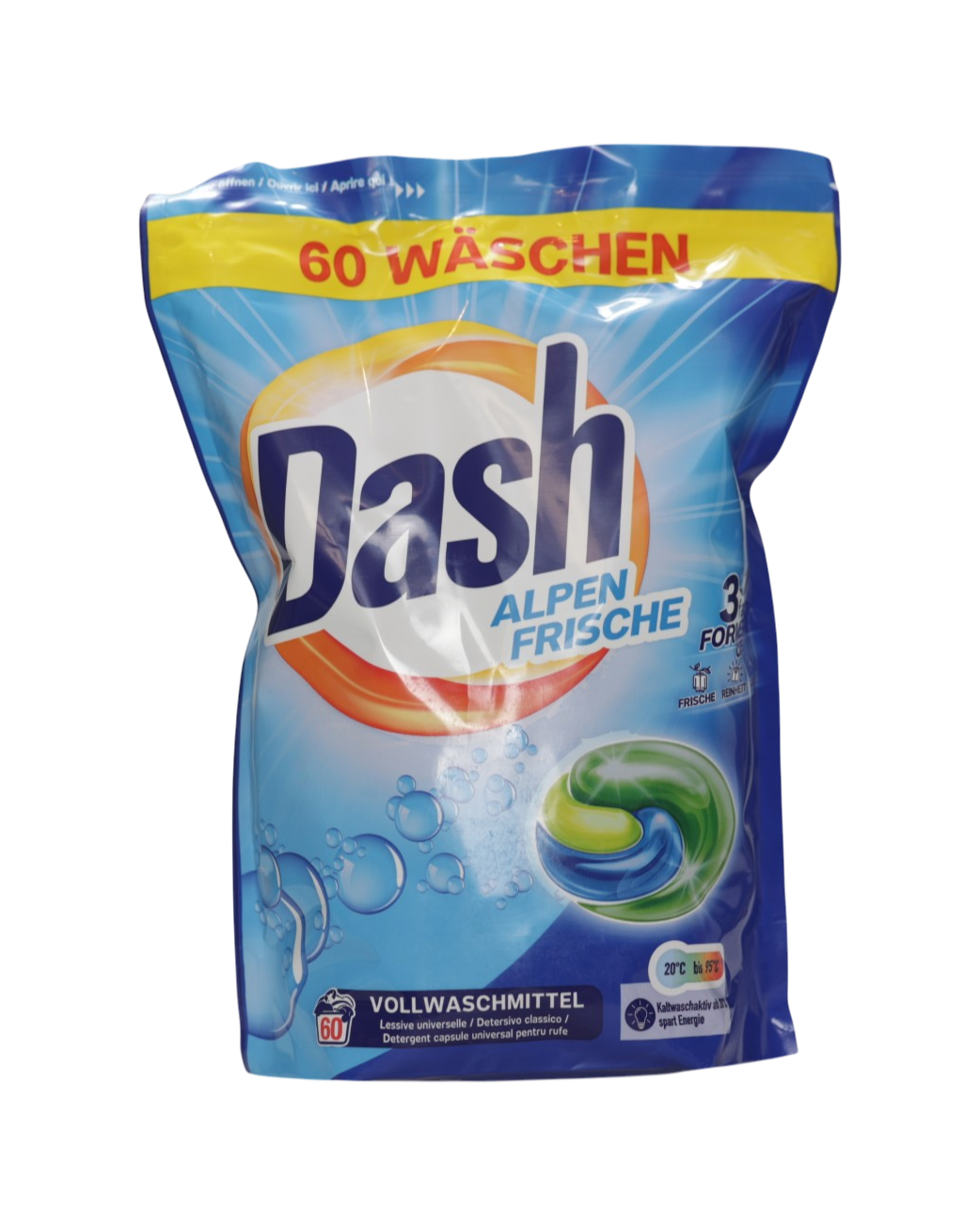 Dash detergent capsule 60 buc 60 spalari 3in1 Alpine Fresh