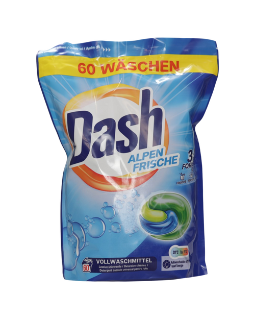 Dash detergent capsule 60 buc 60 spalari 3in1 Alpine Fresh