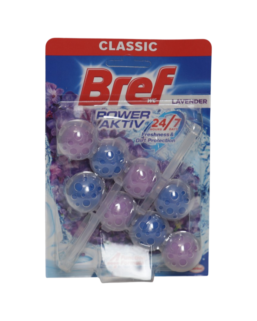 Bref odorizant WC cu bile 2x50g Power Aktiv Lavender