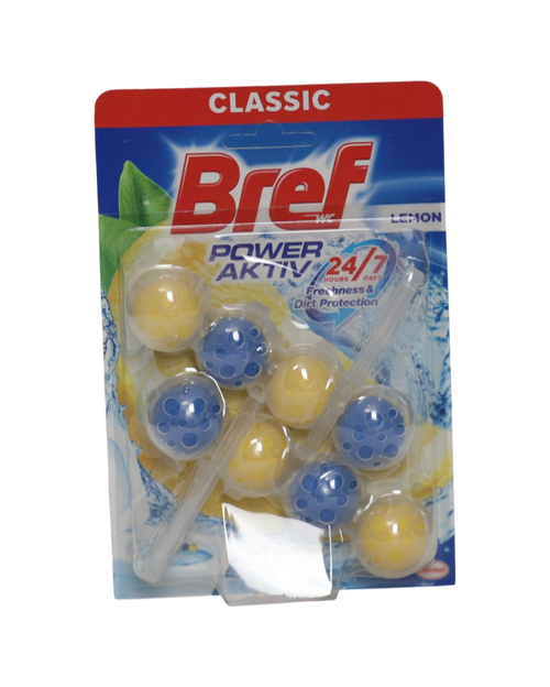 Bref odorizant WC cu bile 2x50g Power Aktiv Lemon