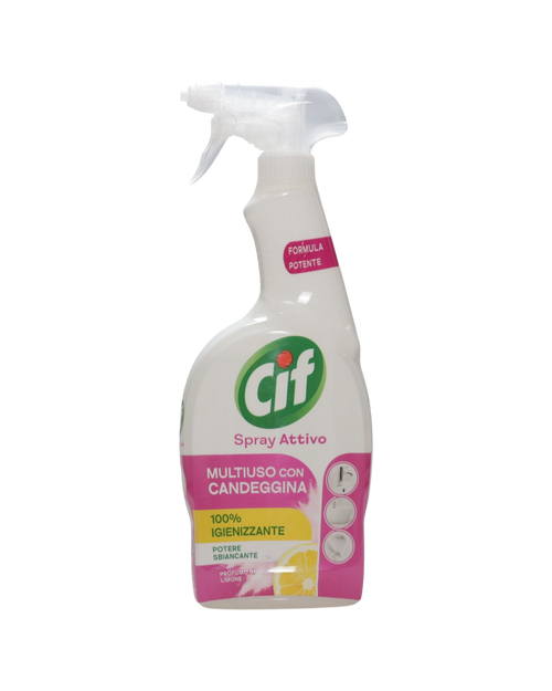 Cif solutie curatat multisuprafete cu pompa 650 ml Lemon cu inalbitor