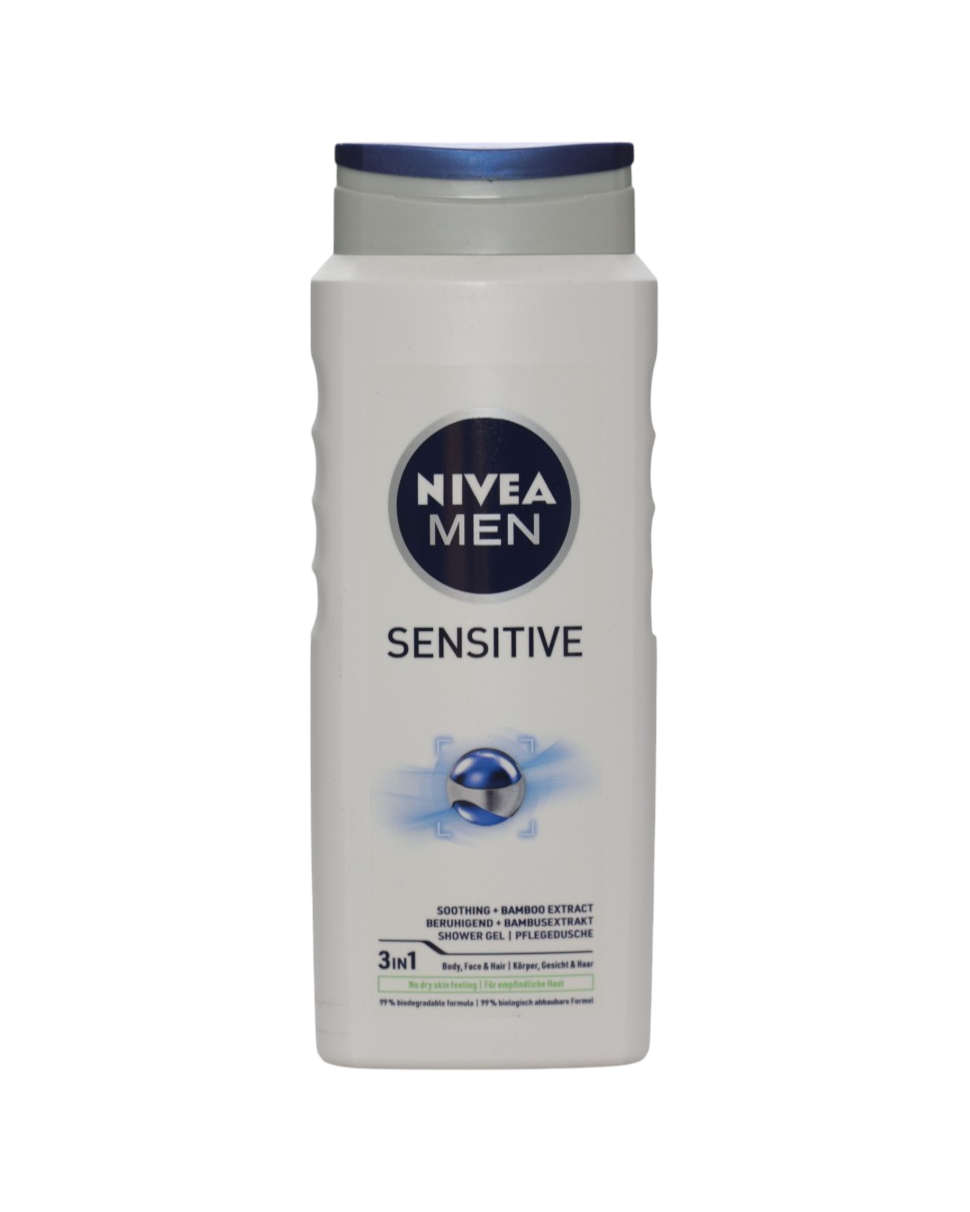 Nivea gel de dus barbati 500 ml Sensitive