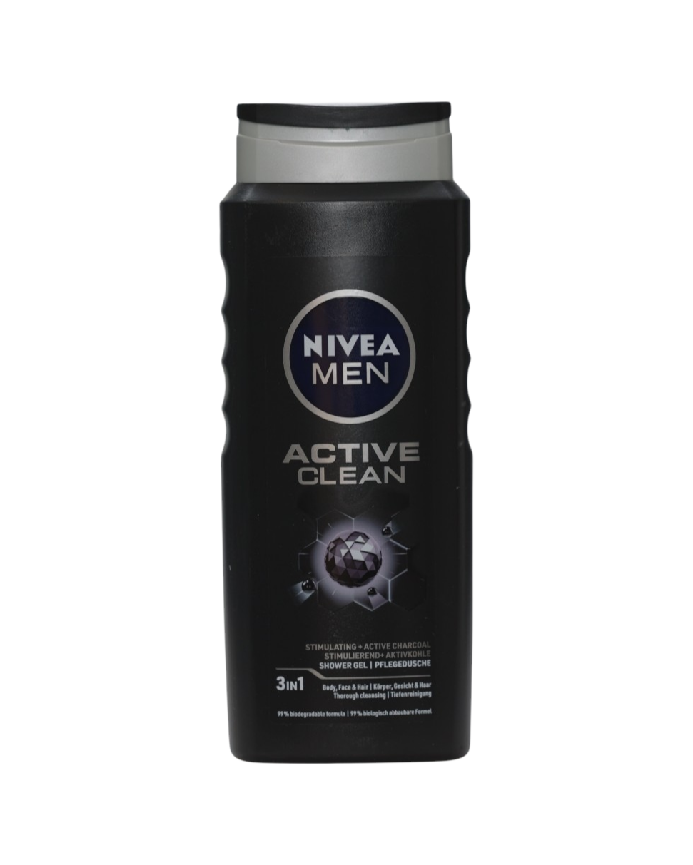 Nivea gel de dus barbati 500 ml Active Clean