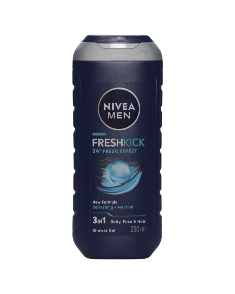 Nivea gel de dus barbati 250 ml 3in1 Fresh Kick
